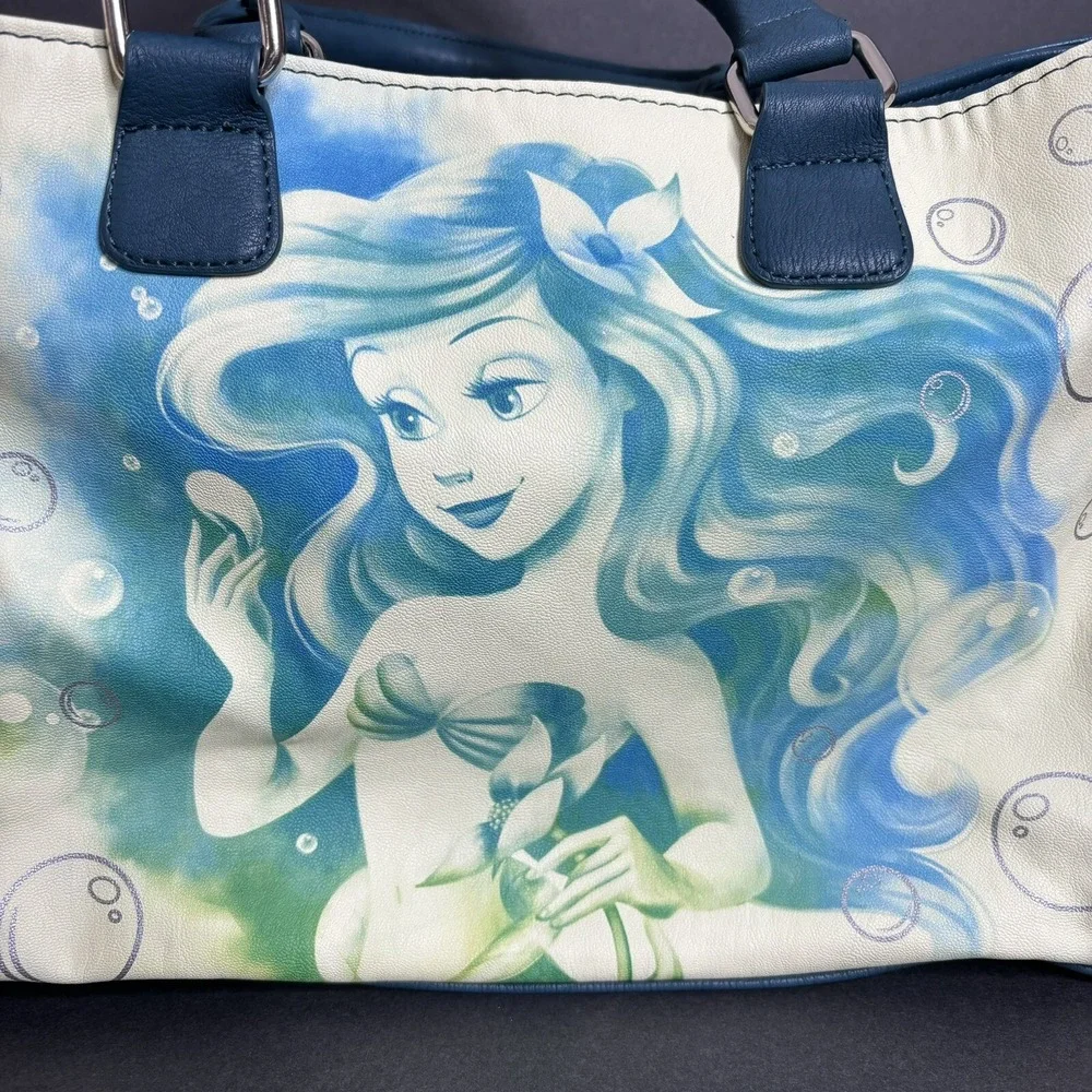 Disney Boutique Purse Princess Ariel Little Mermaid Bag Watercolor Blue Green